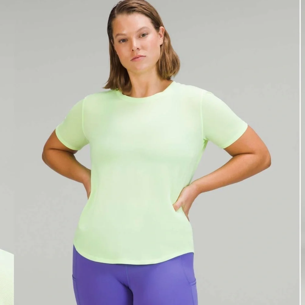 Lululemon High-Neck Running and Training T-Shirt Faded Zap